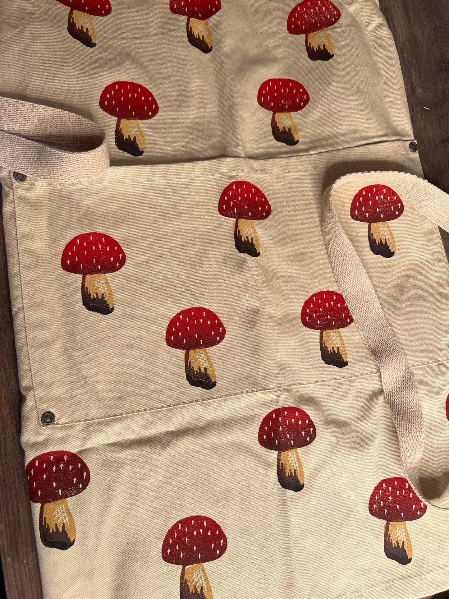 Gradient Mushrooms Organic Cotton Apron