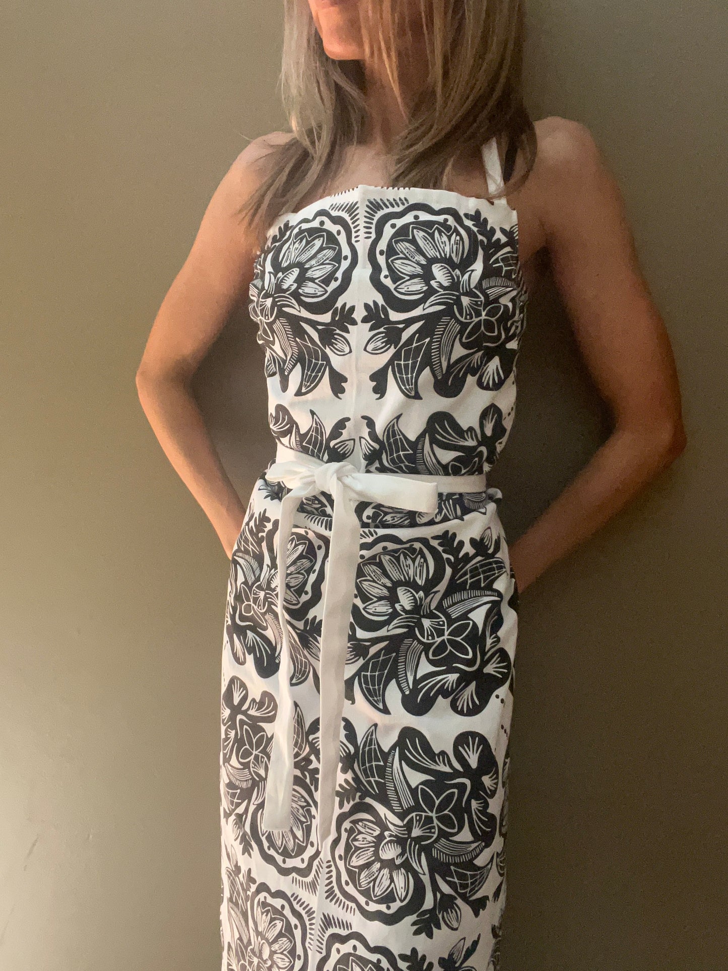 Rosemaling Cotton Apron