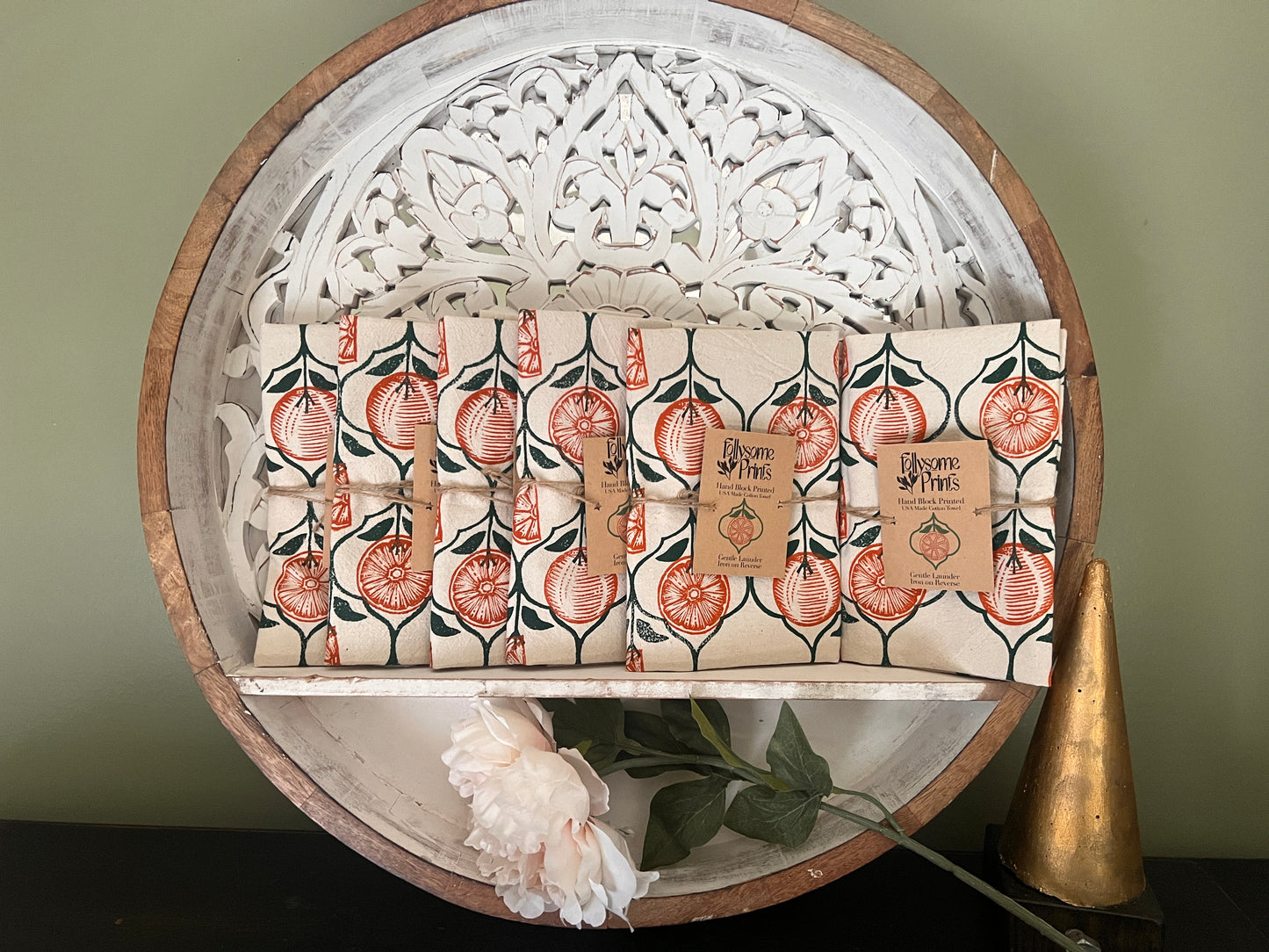 Oranges Tea Towels & Tapers