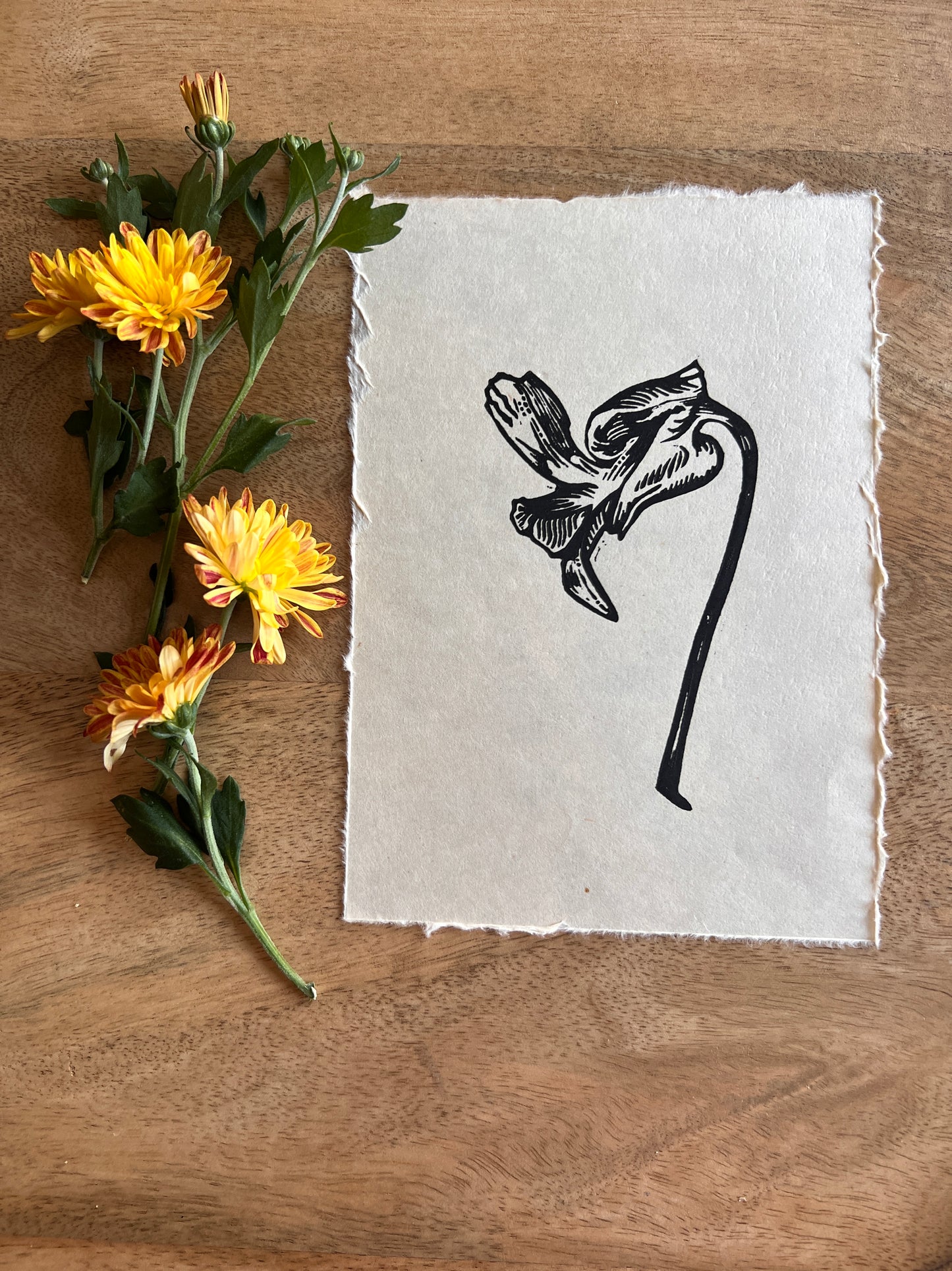 Sweet Violet Linoprint