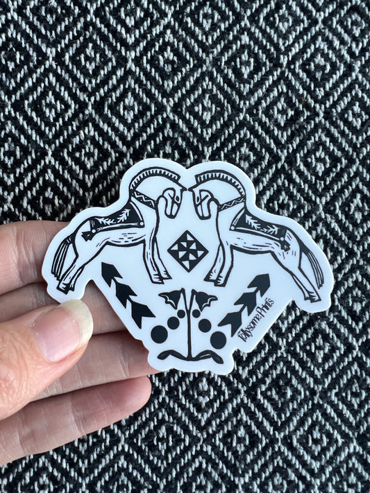 Black Fjord Horse Sticker