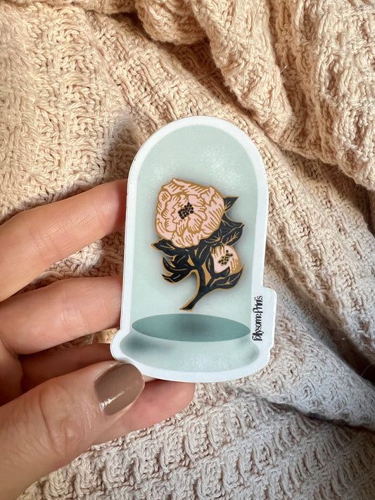 Peony Cloche Sticker