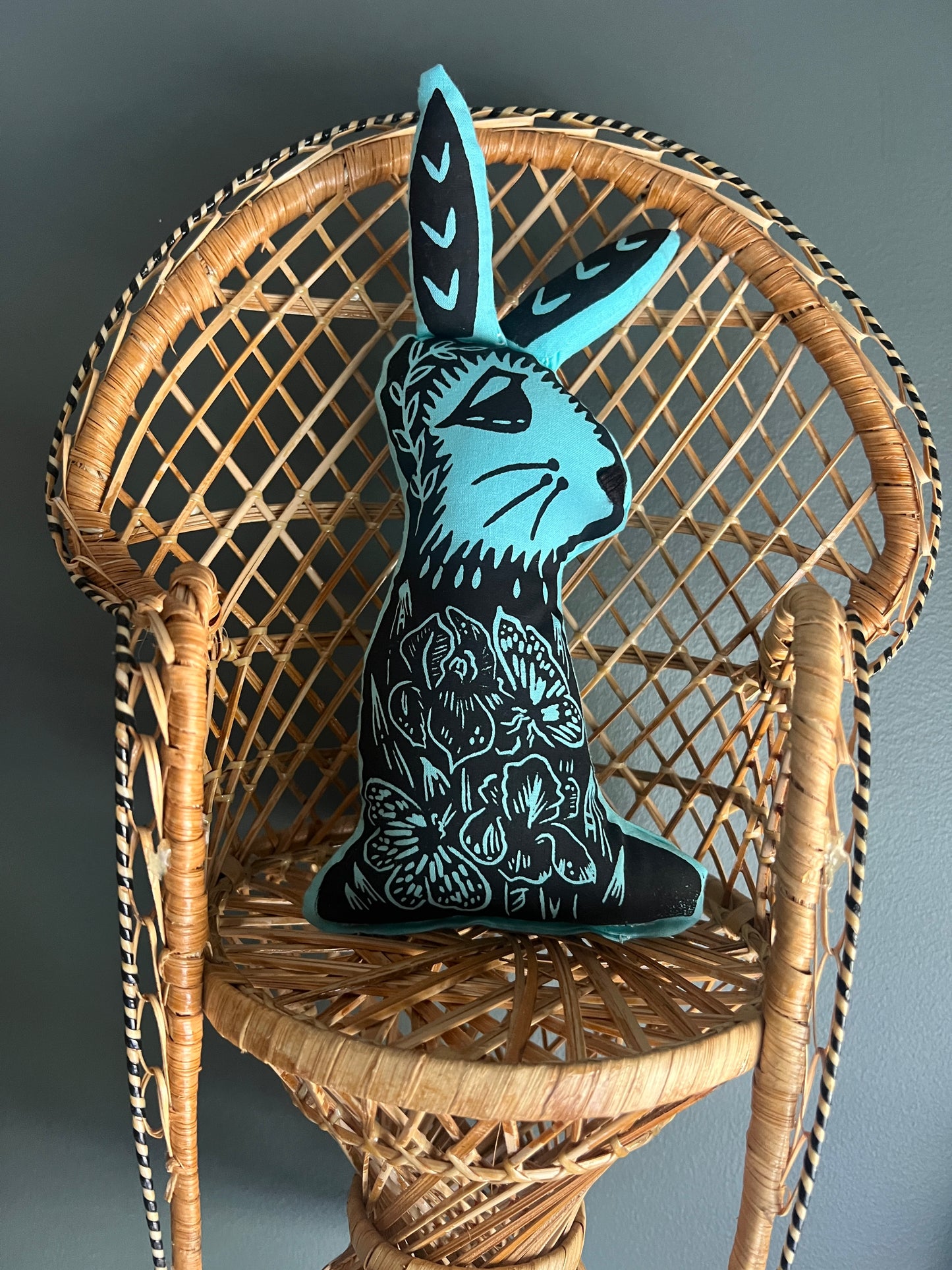Linocut Bunny