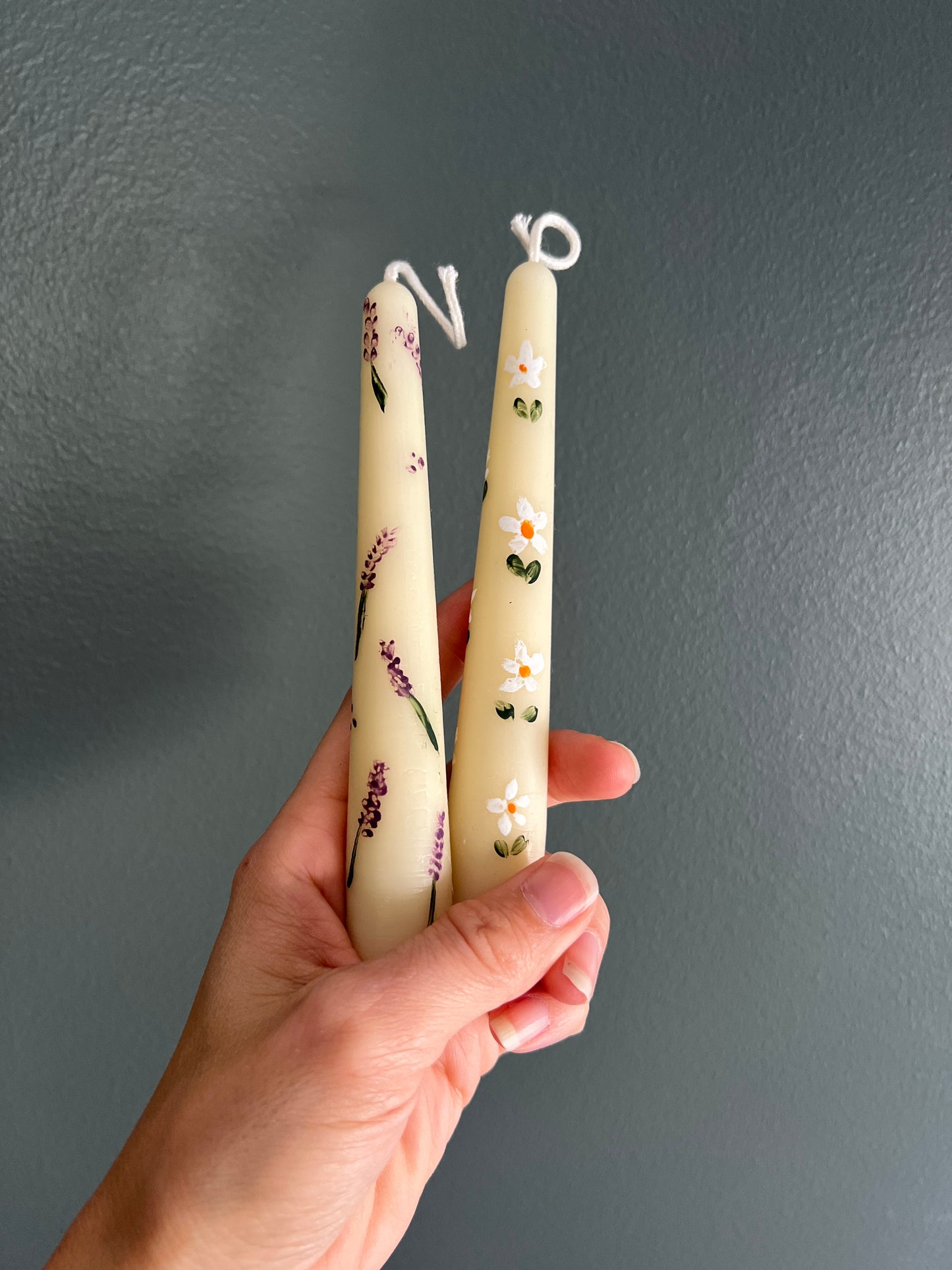 Lavender Tea Towels & Tapers