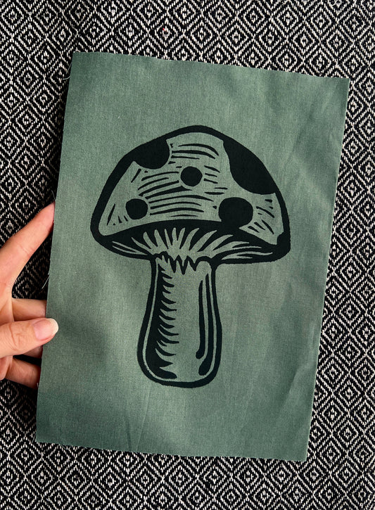 Mushroom Block Print Patch