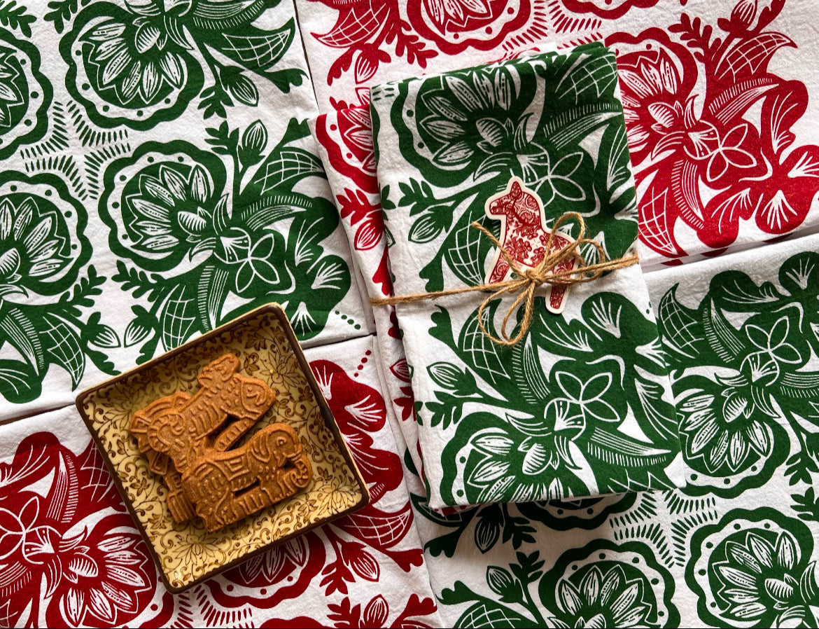 Rosemaling Tea Towels