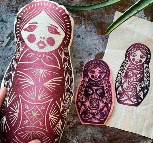 Matryoshka Linen Ornament