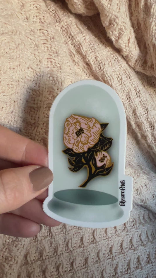 Peony Cloche Sticker