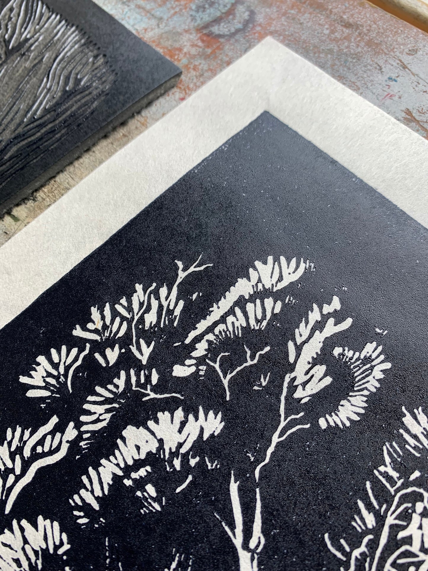 Will to Thrive Linocut