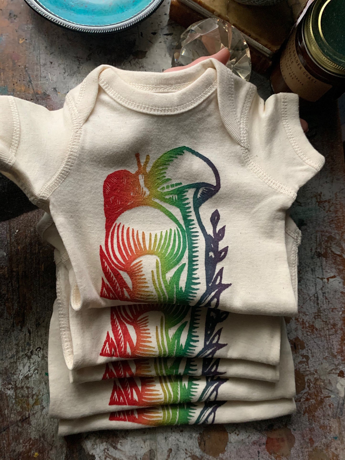 The Folksy Hitchhiker Onesie