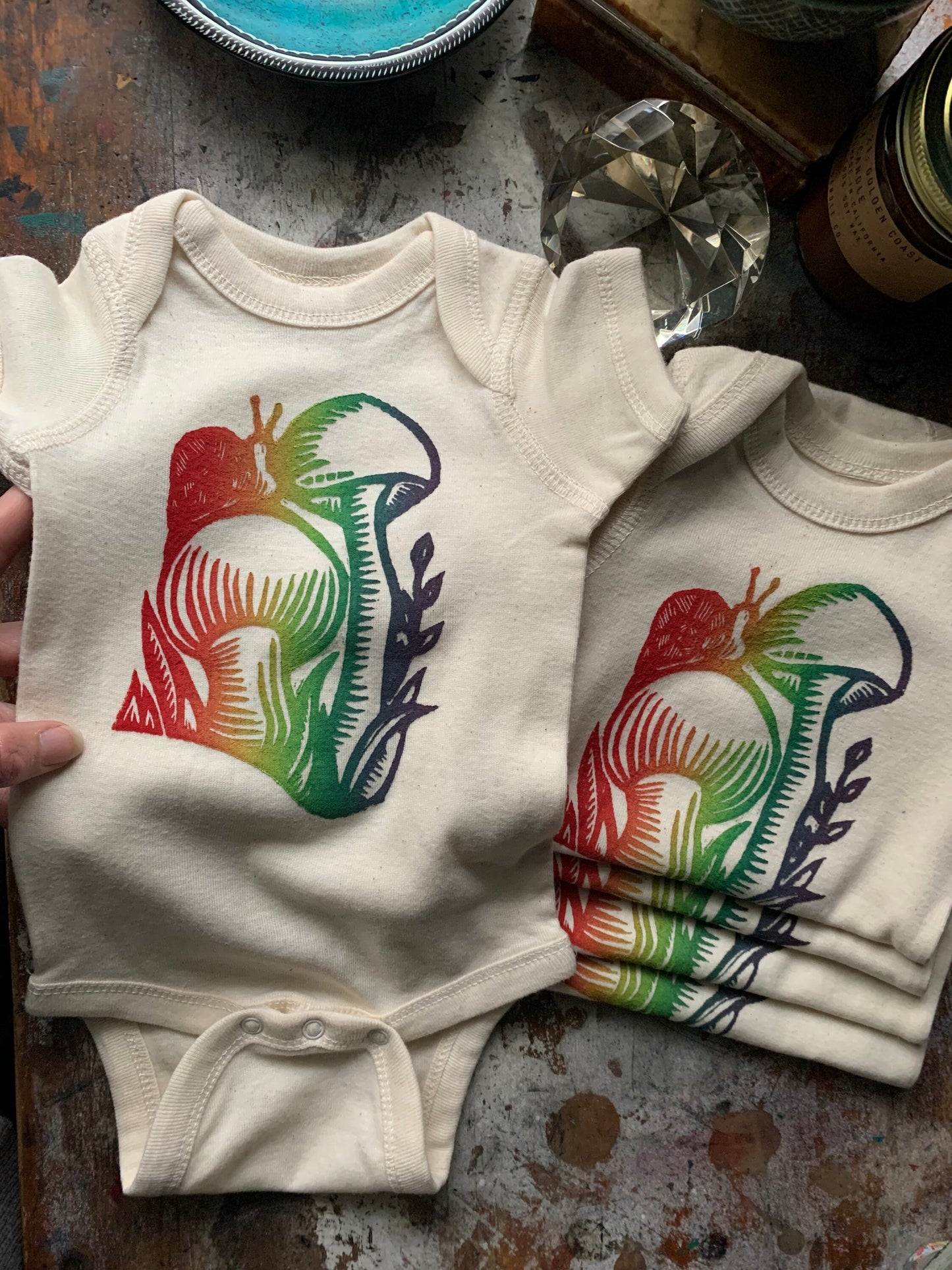 The Folksy Hitchhiker Onesie