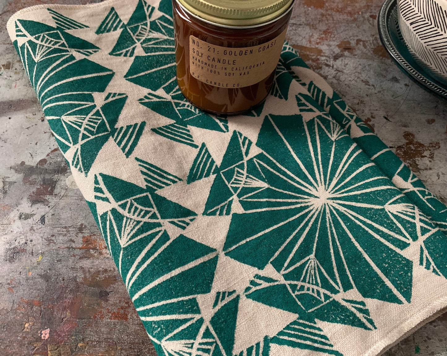 Shattered Linen Table Runner