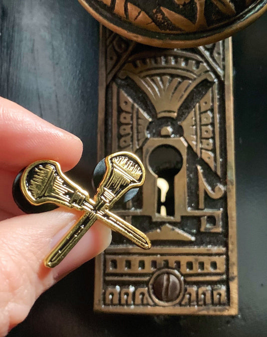 Crossed Carvers Enamel Pin