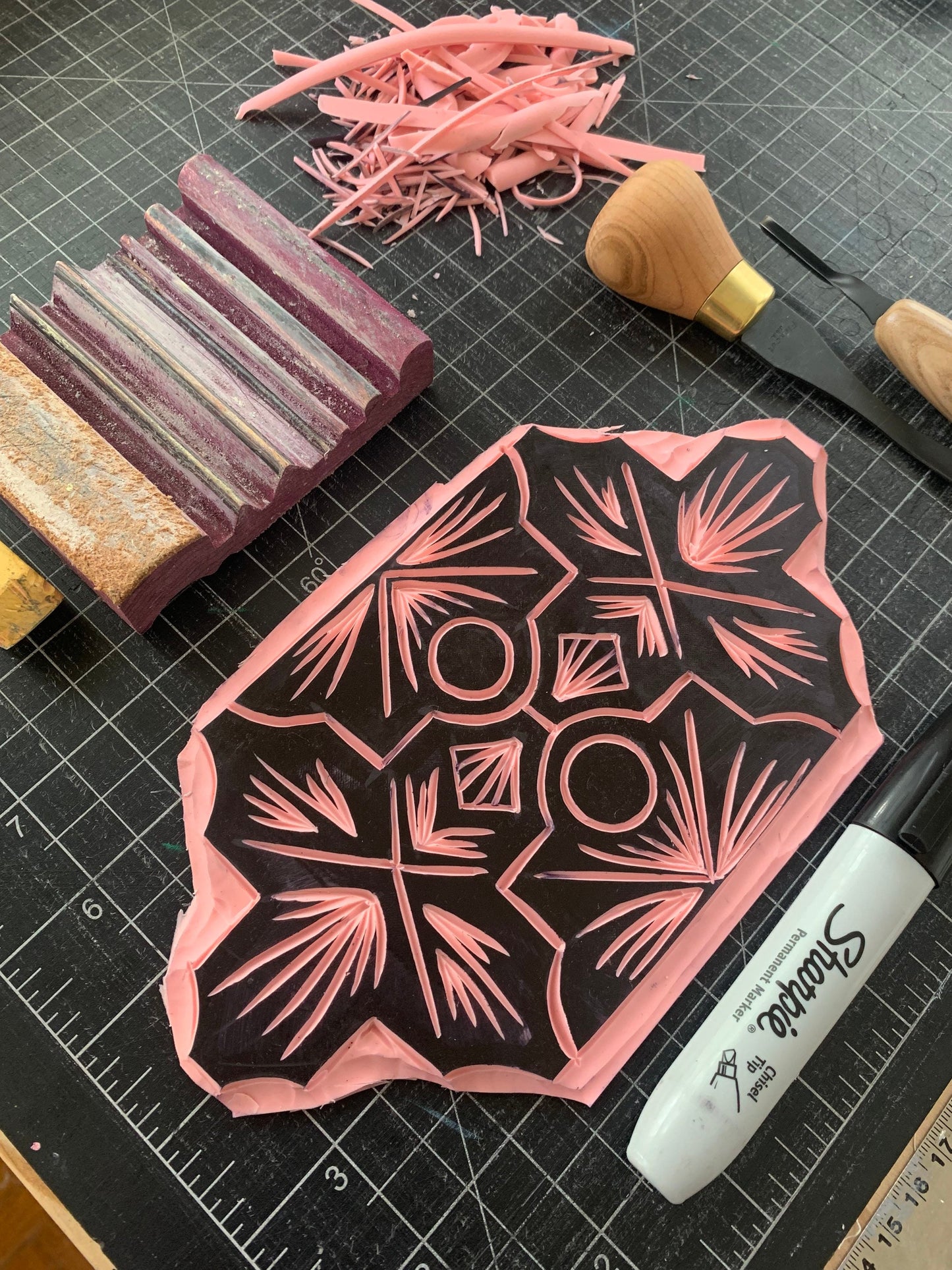Clay Tiles Tea Towel