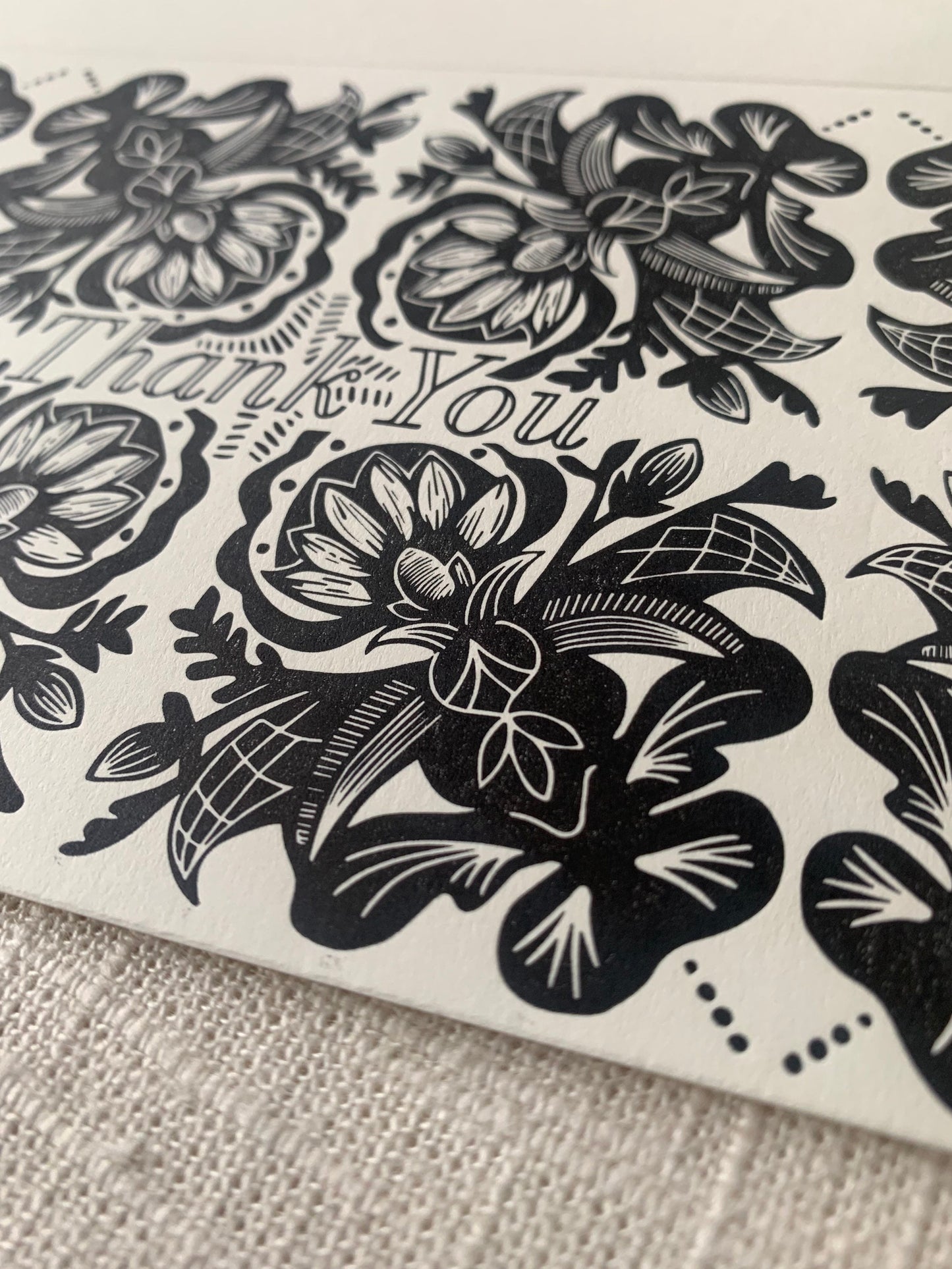 Letterpress Thank You Card