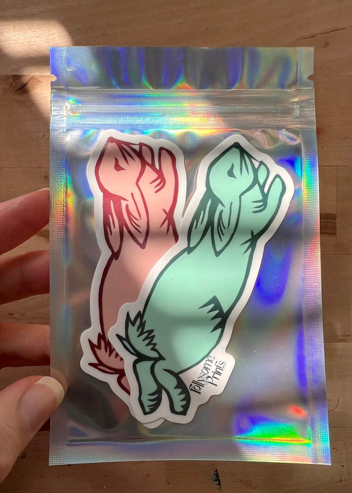 Pastel Bunny Sticker Set of 2