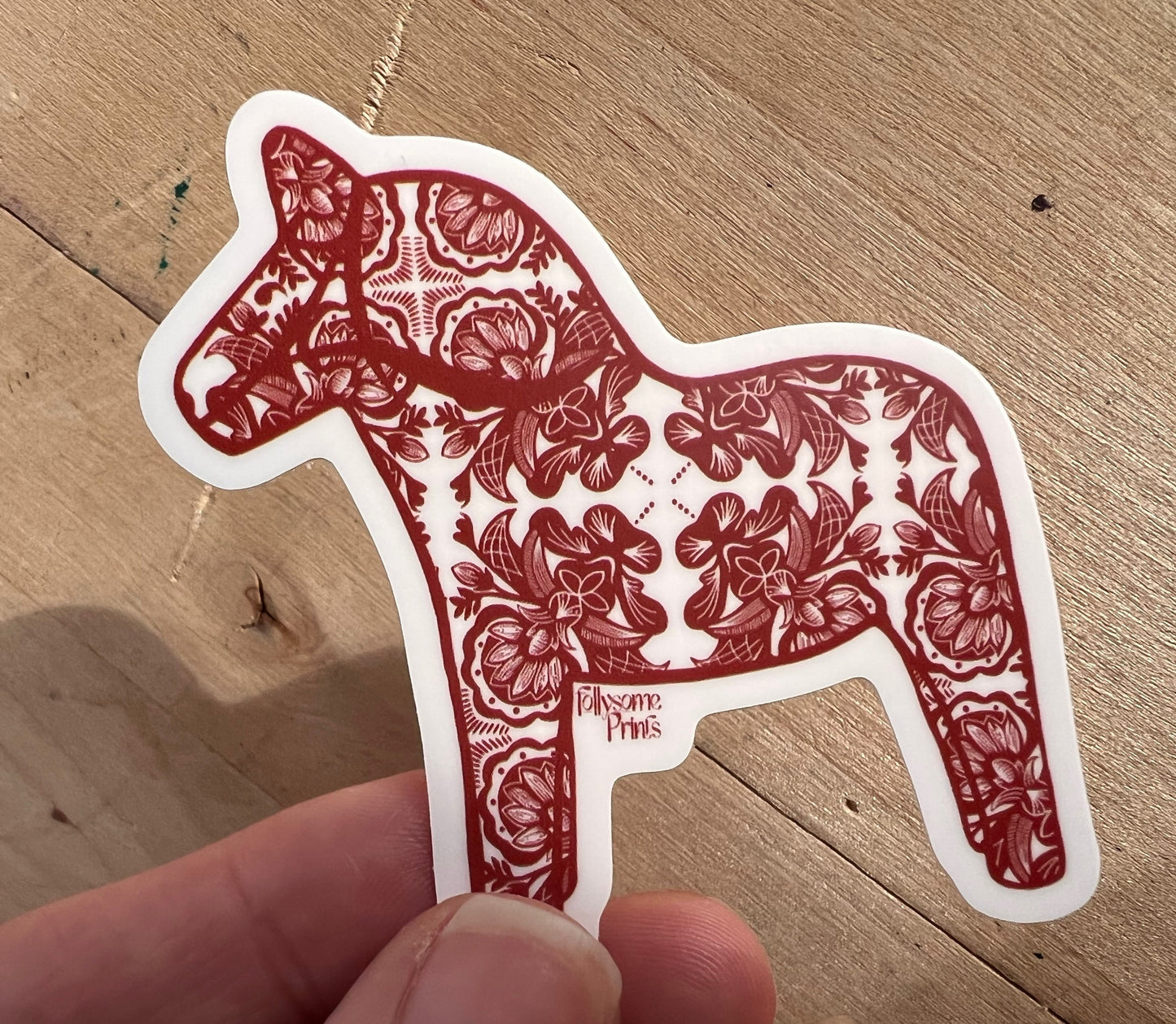 Rosemaling Dala Horse Sticker Set of 4