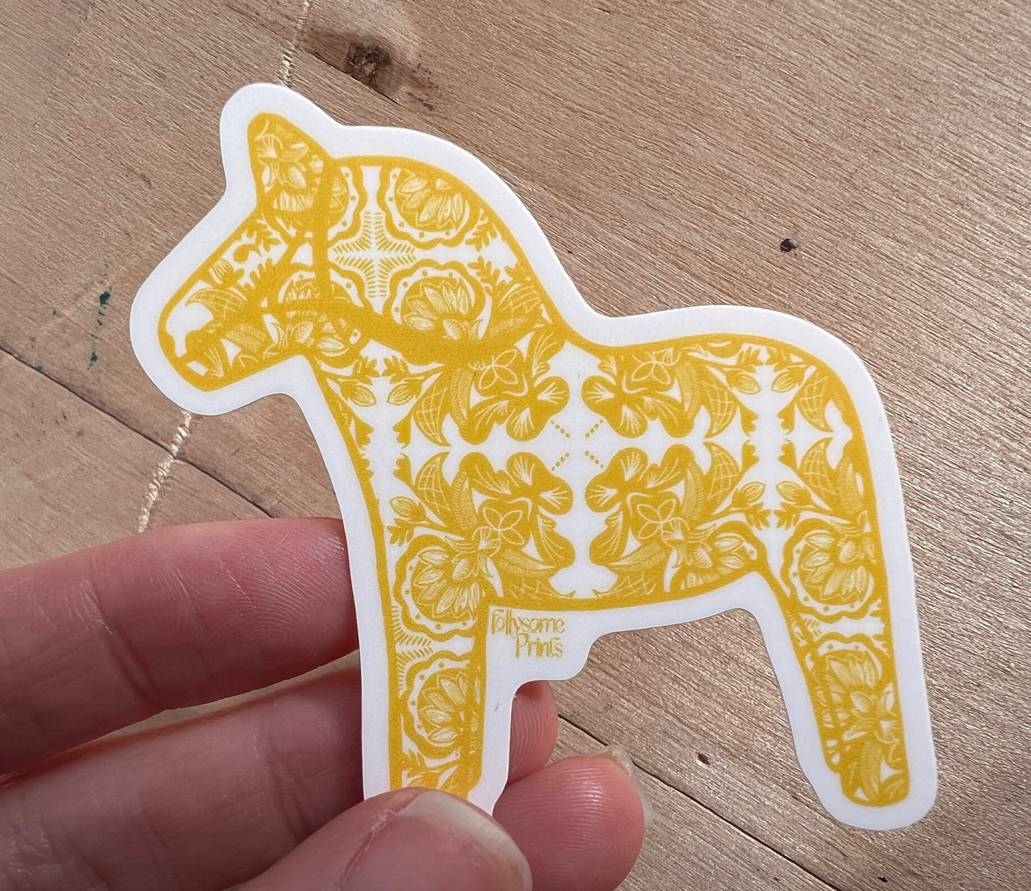 Rosemaling Dala Horse Sticker Set of 4