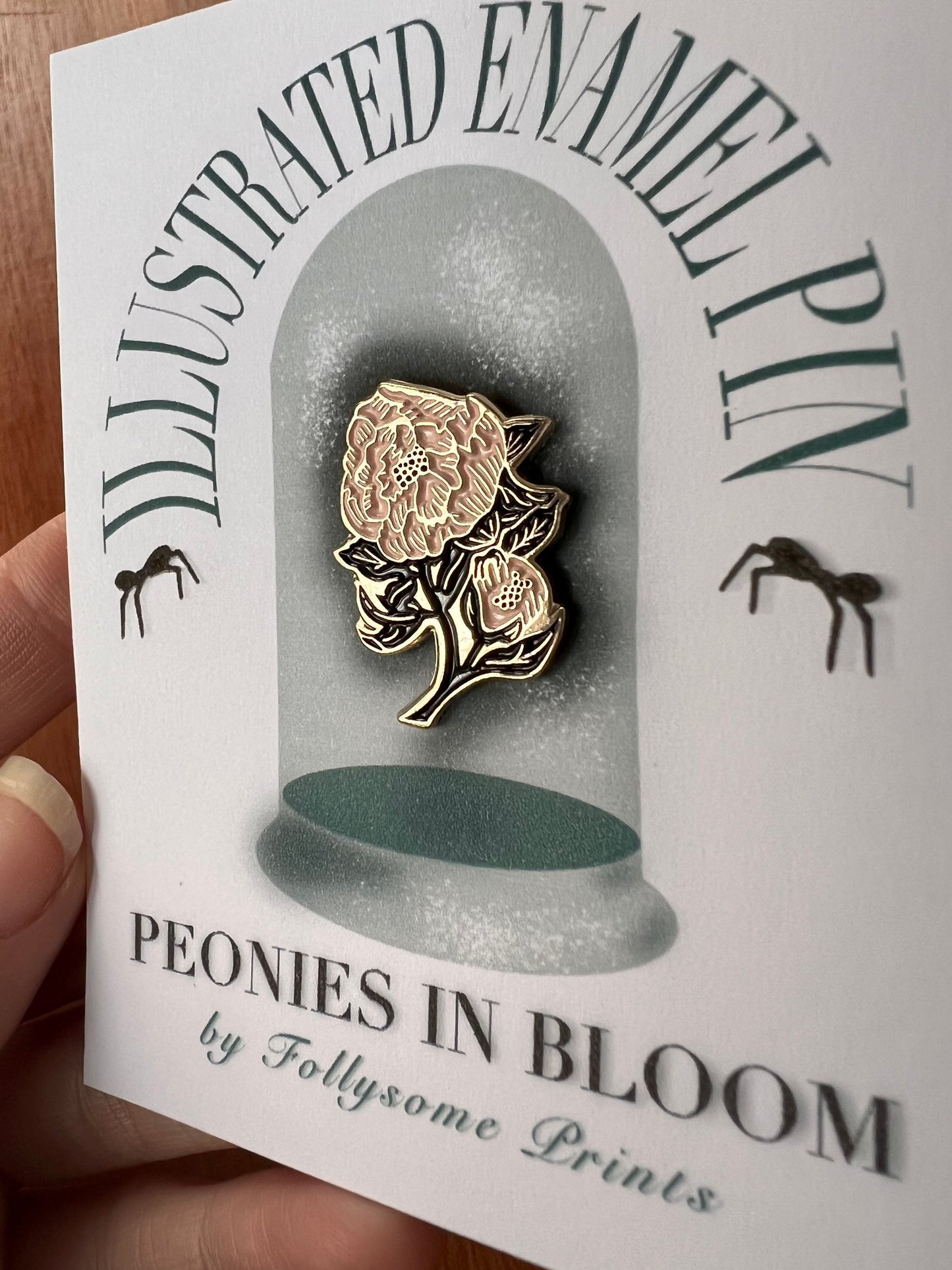 Peonies in Bloom Enamel Pin