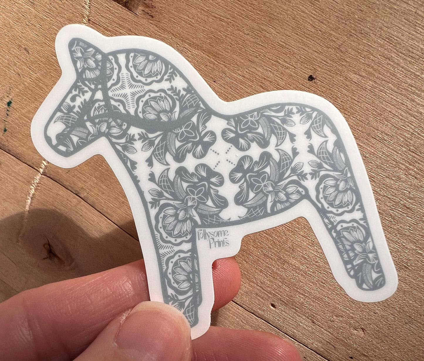 Rosemaling Dala Horse Sticker Set of 4