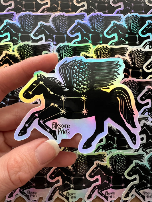 Pegasus Holographic Sticker