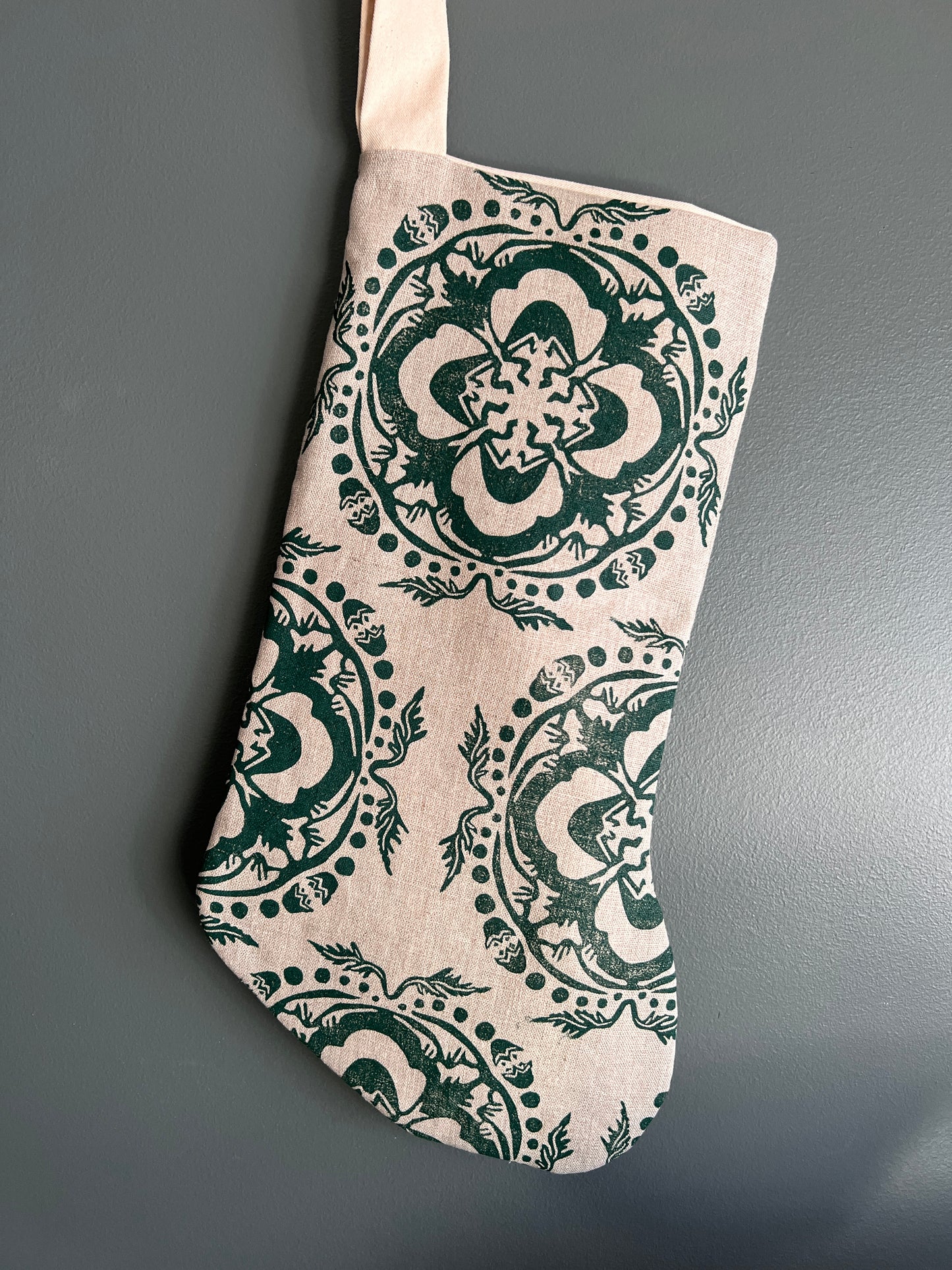 Blomstre Block Printed Christmas Stocking - Ready to Ship