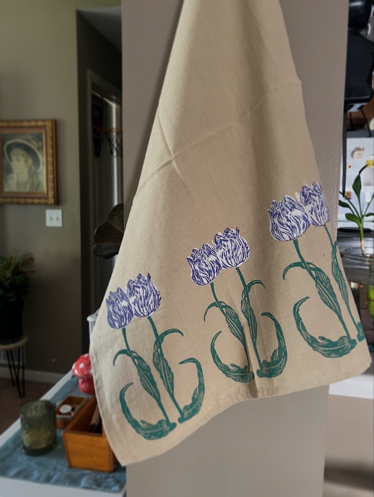 Tulips Tea Towel