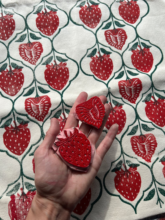 Strawberries Tea Towels & Tapers