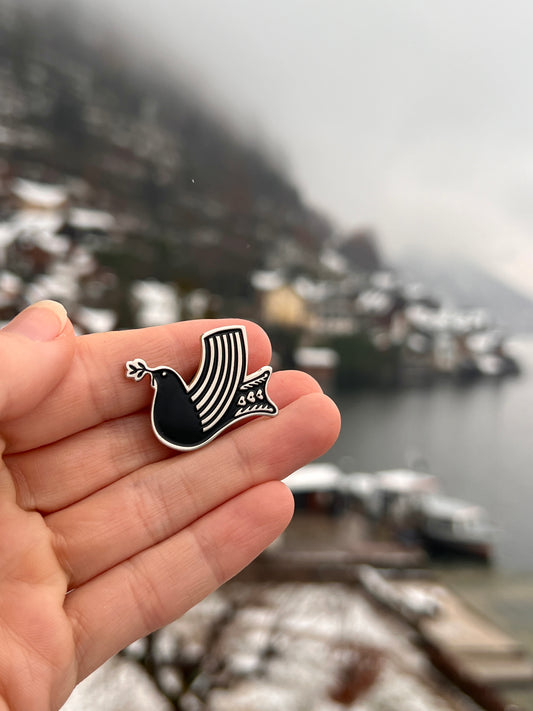 Nordic Peace Dove Enamel Pin