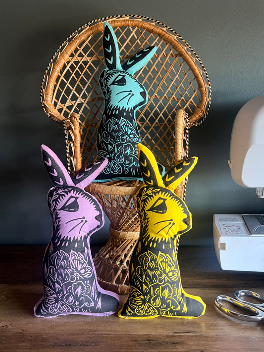 Linocut Bunny