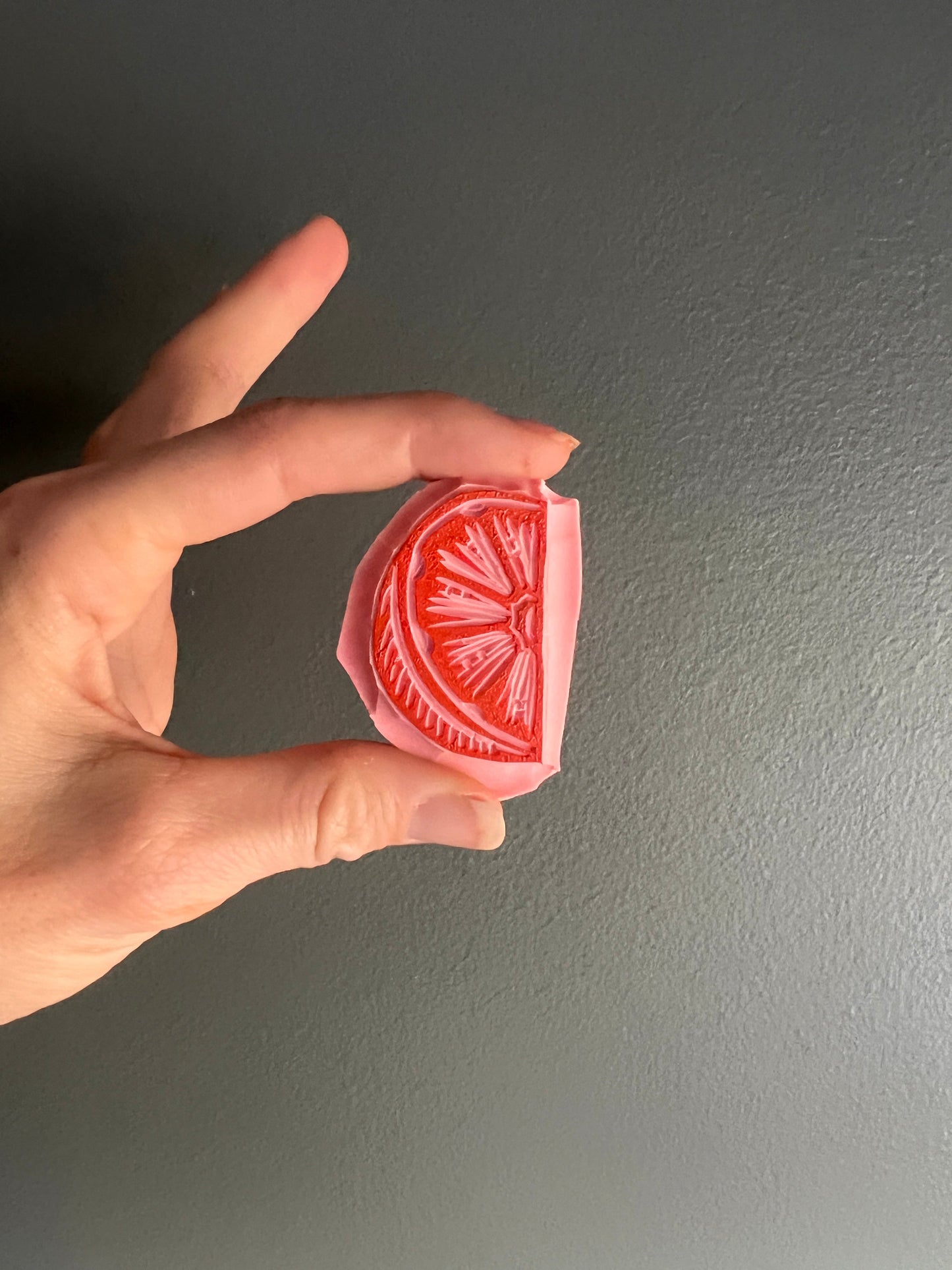 Oranges Handmade Block Printed Christmas Stocking