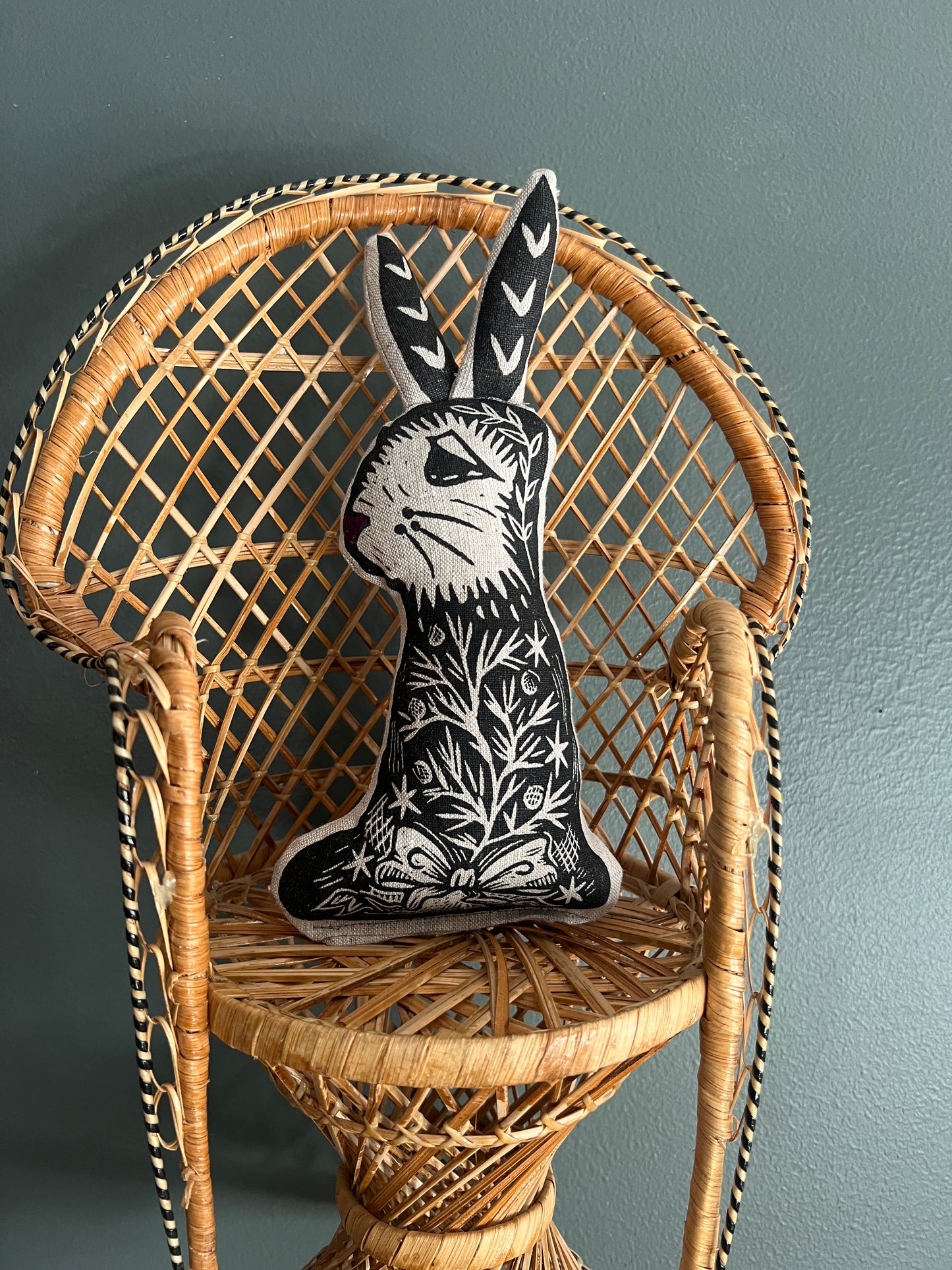 Linocut Bunny