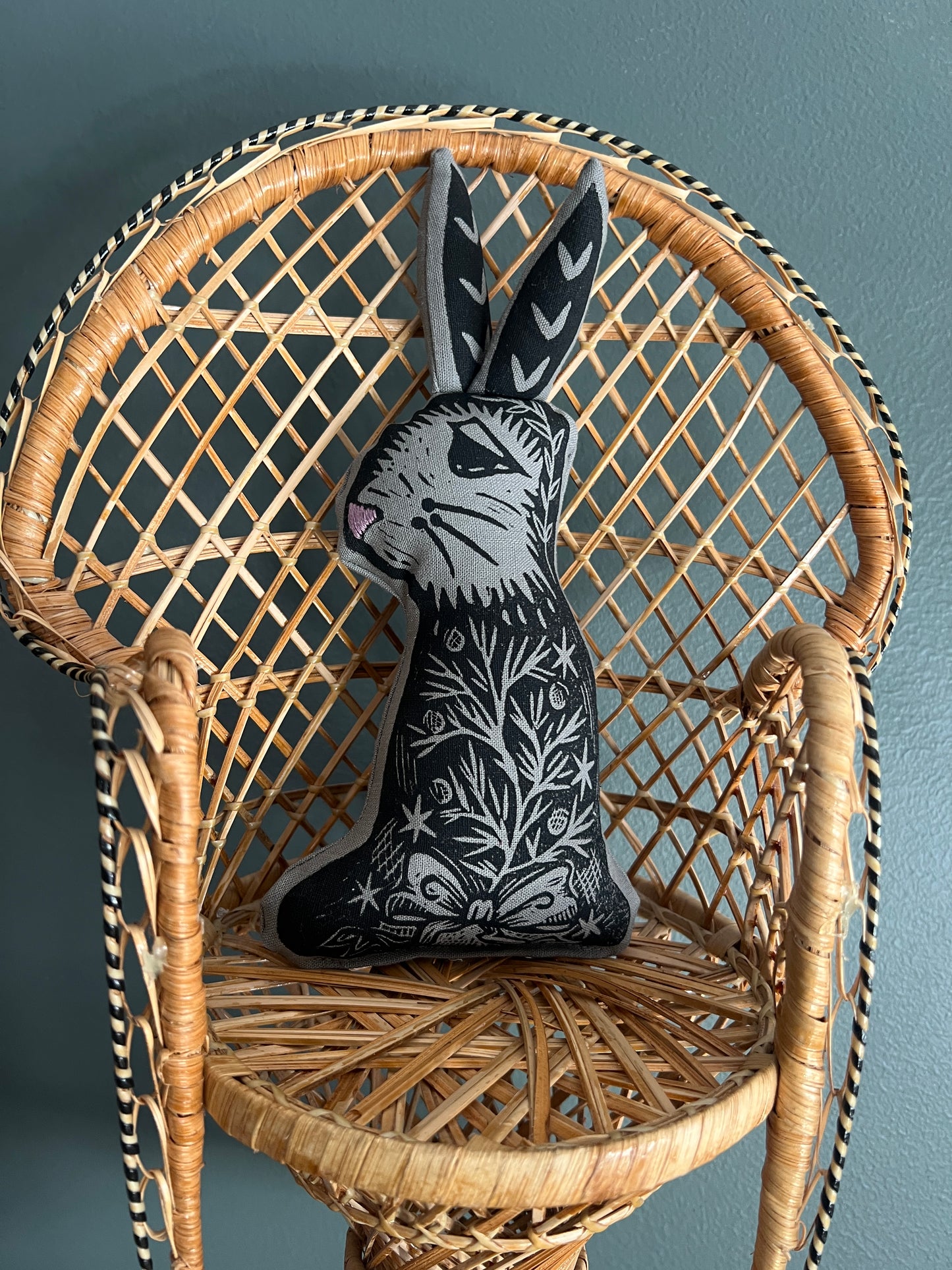 Linocut Bunny