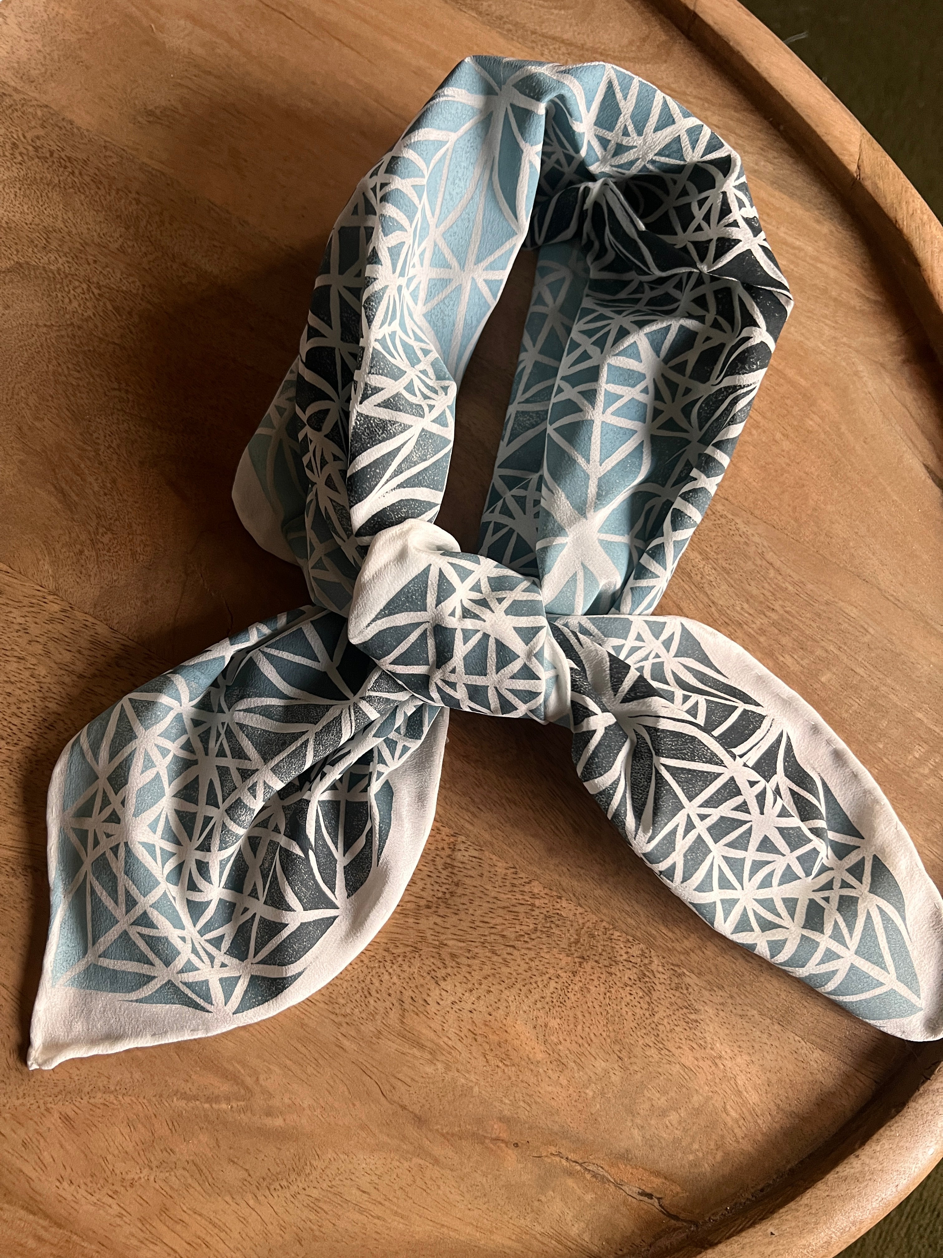 Gradient Bandanas Silk Bandana Scarf - Blue Gradient – follysomeprints
