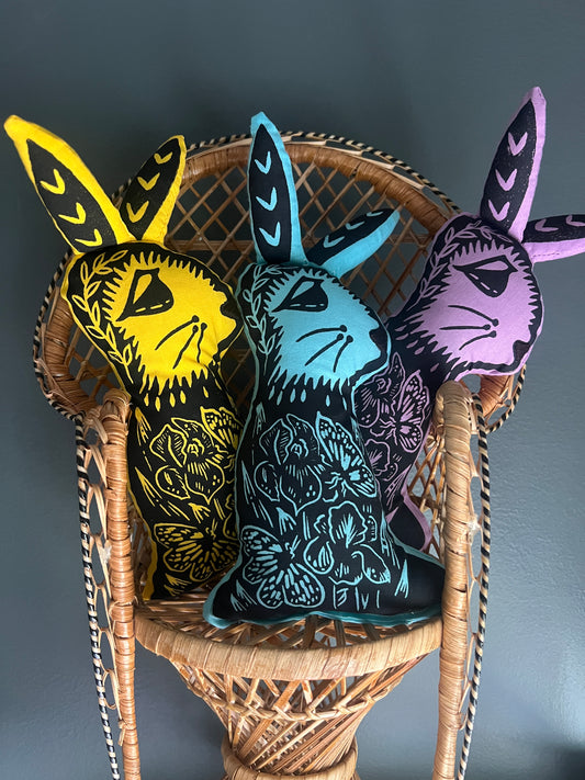 Linocut Bunny