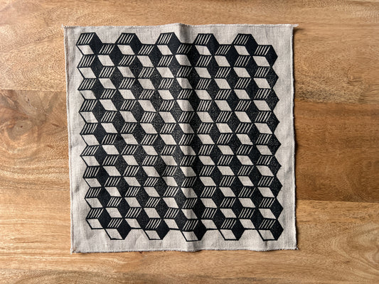 Tumbling Blocks Linen Napkins