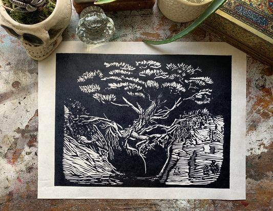 Will to Thrive Linocut