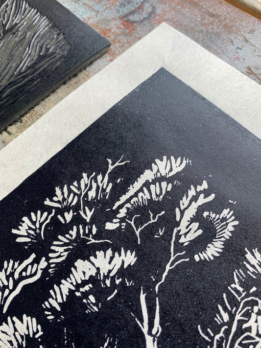 Will to Thrive Linocut