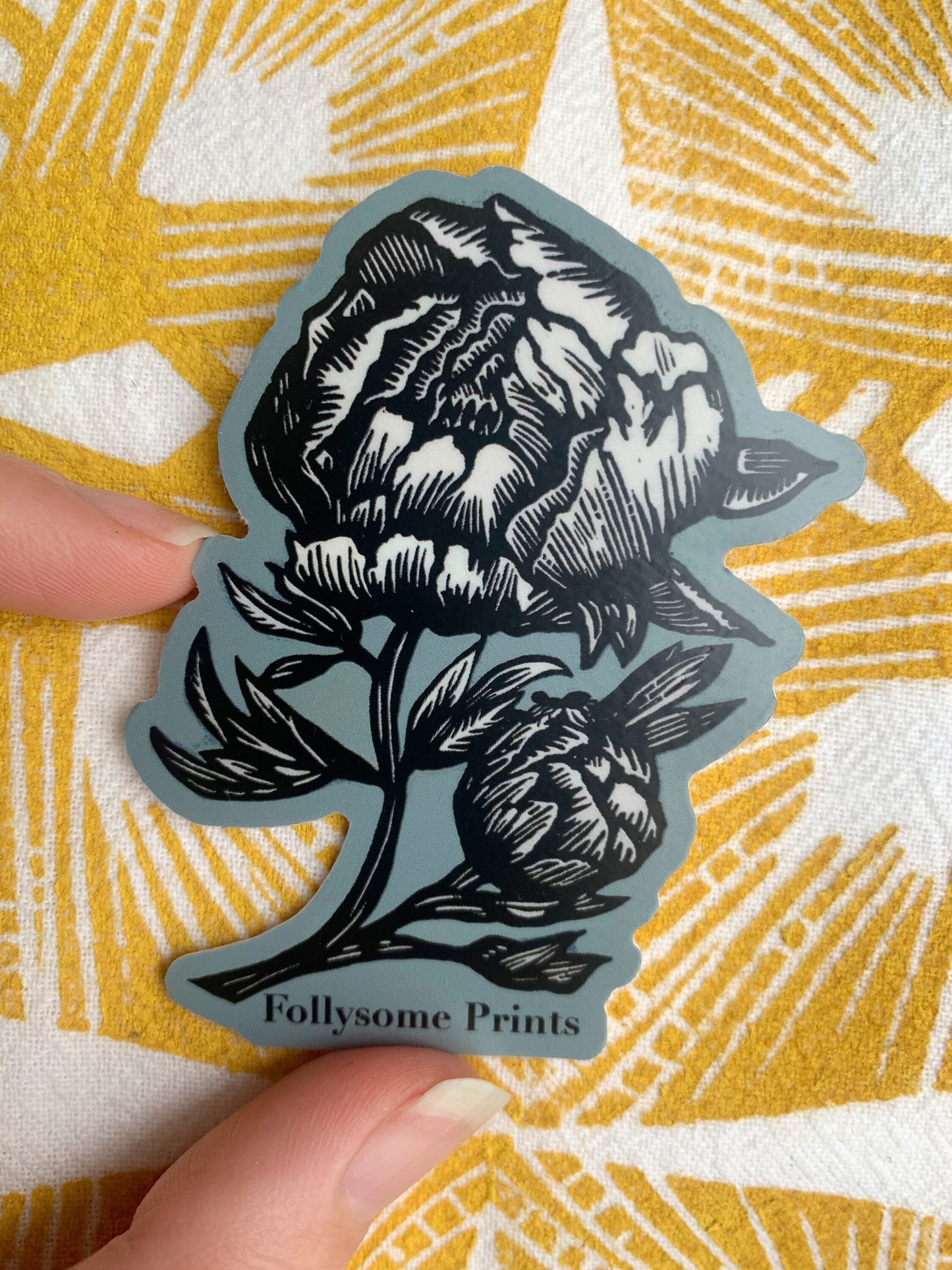 Peonies in Bloom Sticker