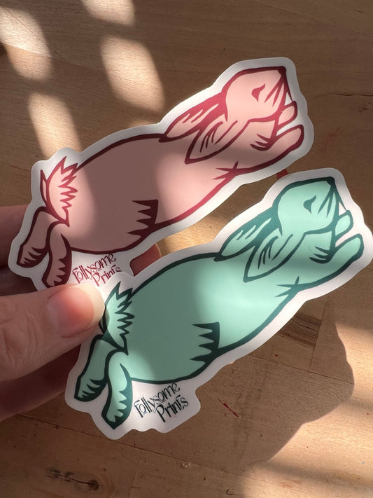 Pastel Bunny Sticker Set of 2