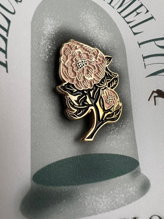 Peonies in Bloom Enamel Pin