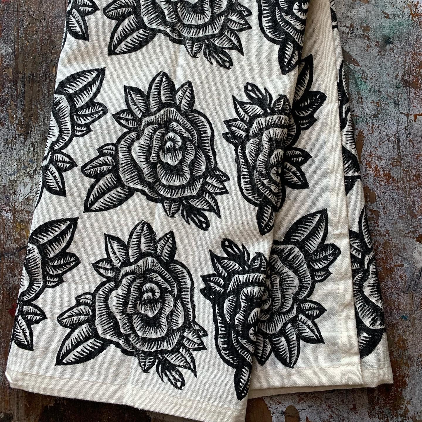 Roses Tea Towel