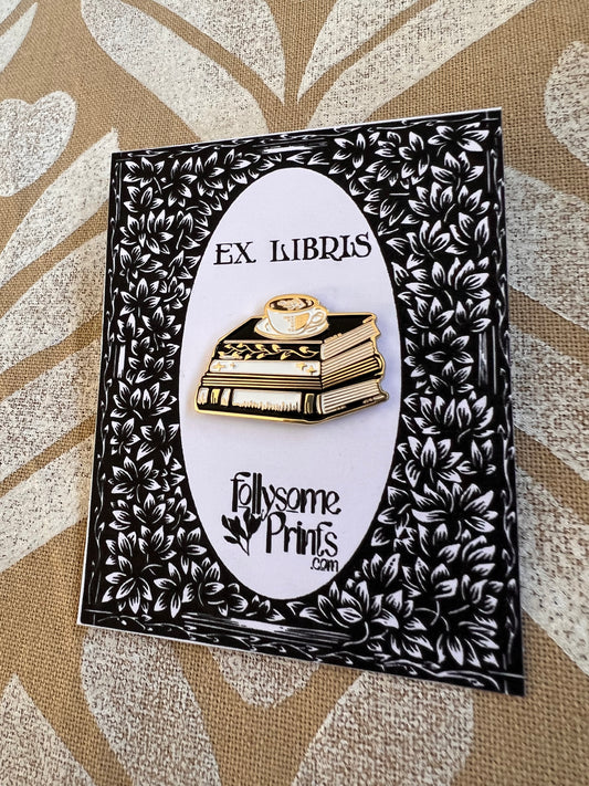 Ex Libris Enamel Pin