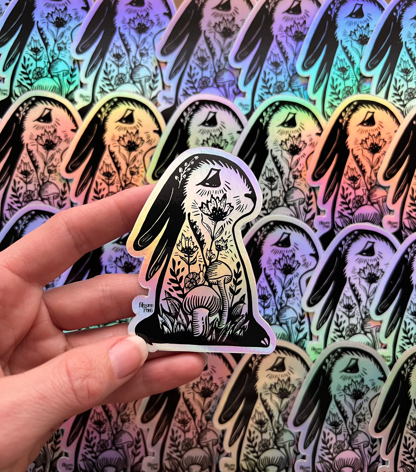 Rabbit Holographic Sticker