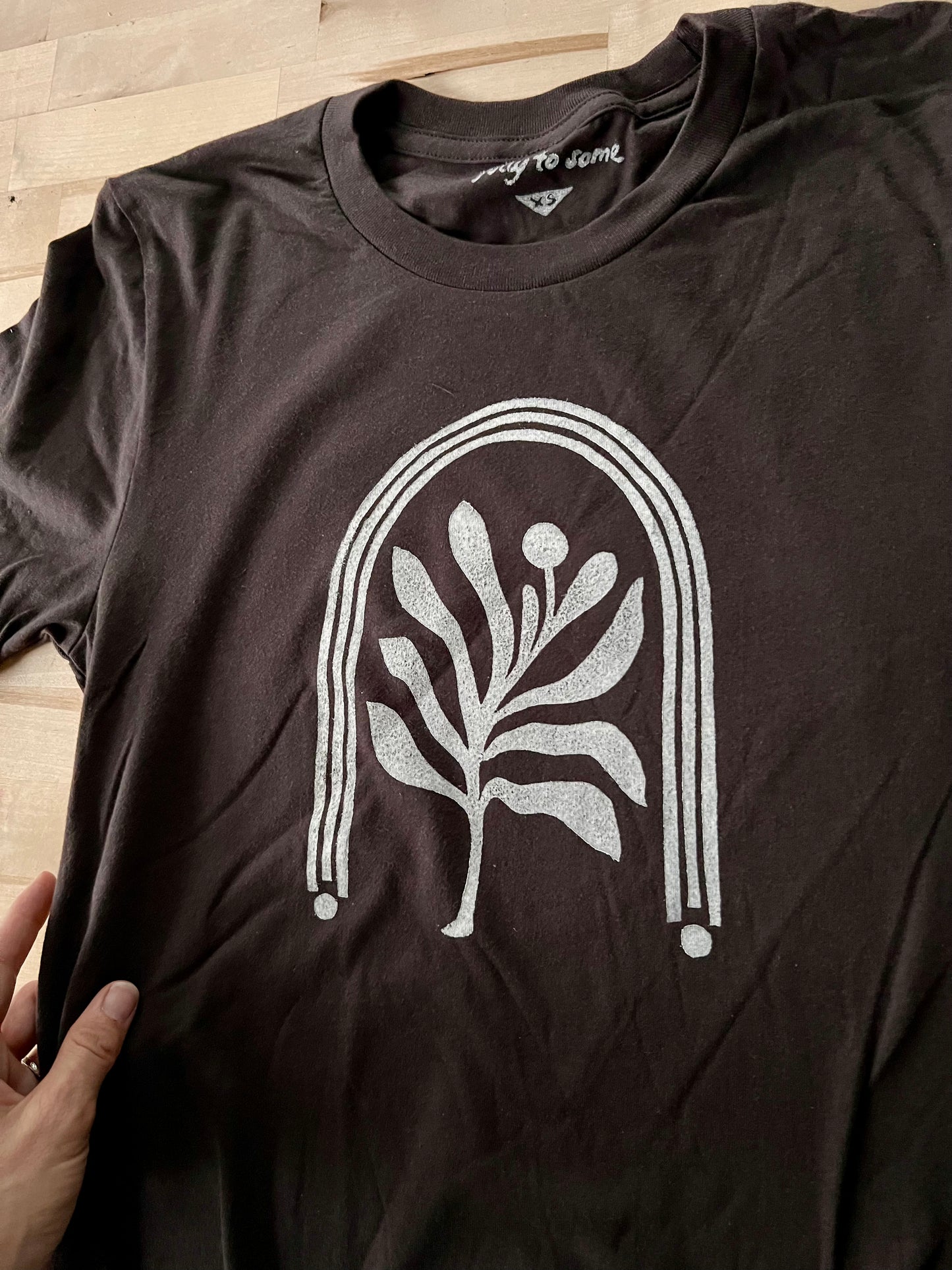 Brown Sacred Growth - Unisex Linocut Tee